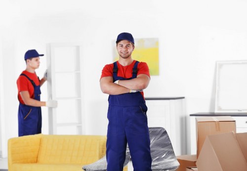Professional removals planning in Plumstead residential street