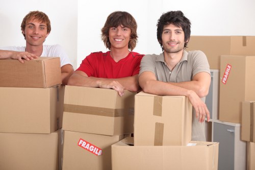 Plumstead furniture removal service preparing wrapped furniture for transport