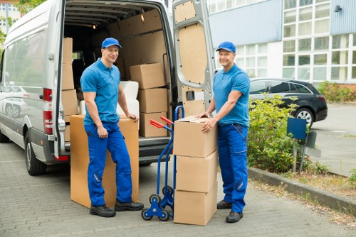 Planning an office removal in Plumstead with packed workstations