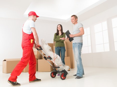 Household moving boxes prepared for relocation in Plumstead